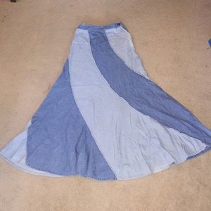 denim free people skirt
